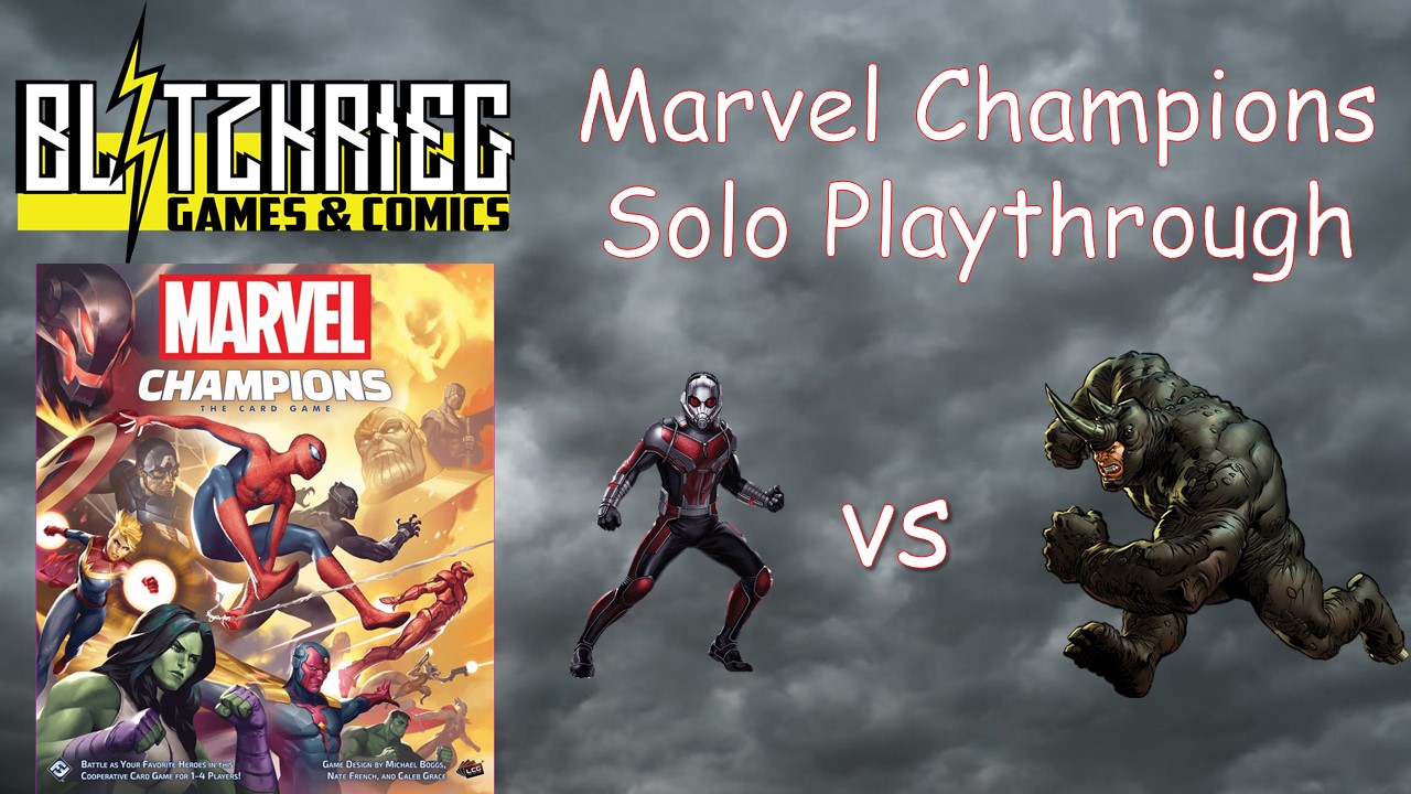 Ant-Man vs Rhino Marvel Champions Card Game Solo Playthrough