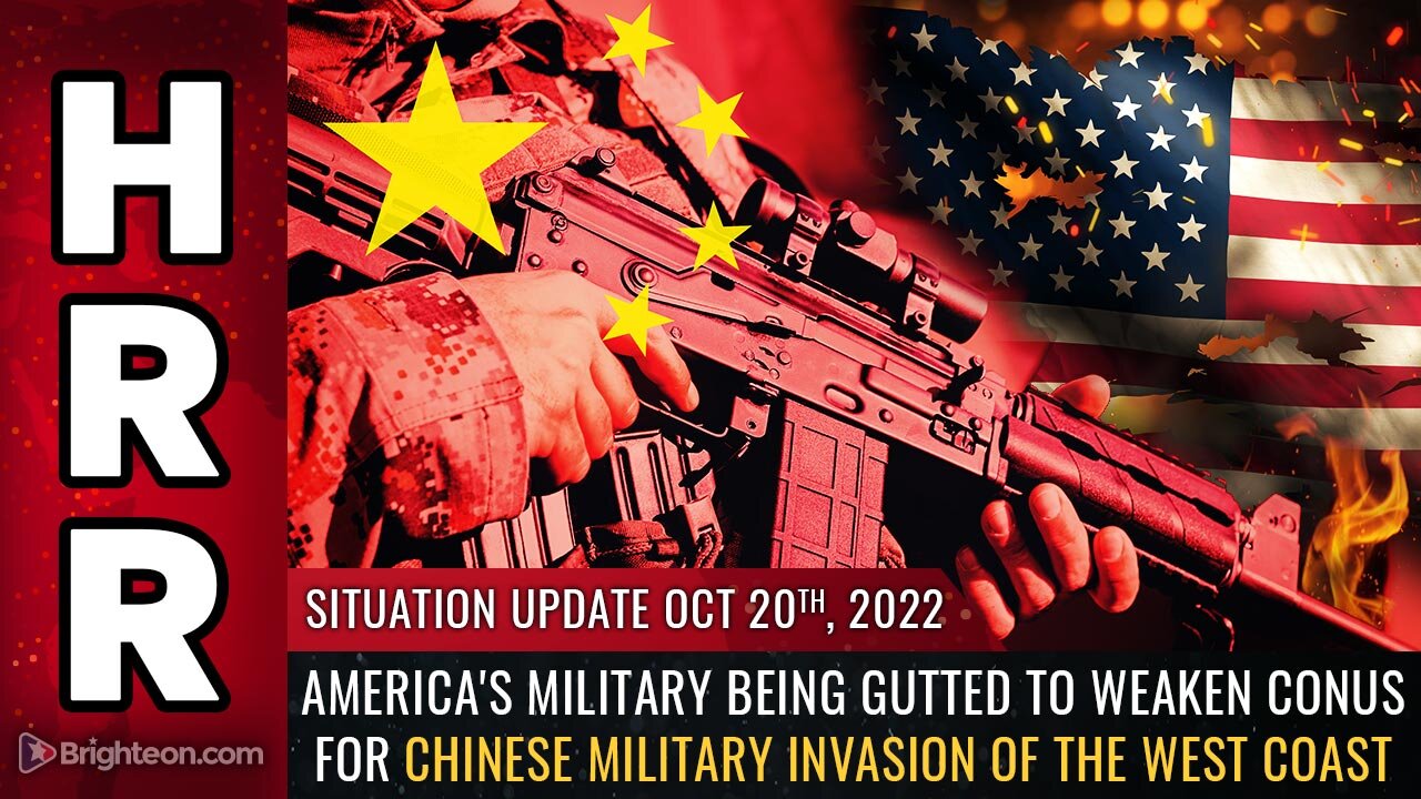 Situation Update, 10/20/22 - America's military being GUTTED to weaken CONUS...