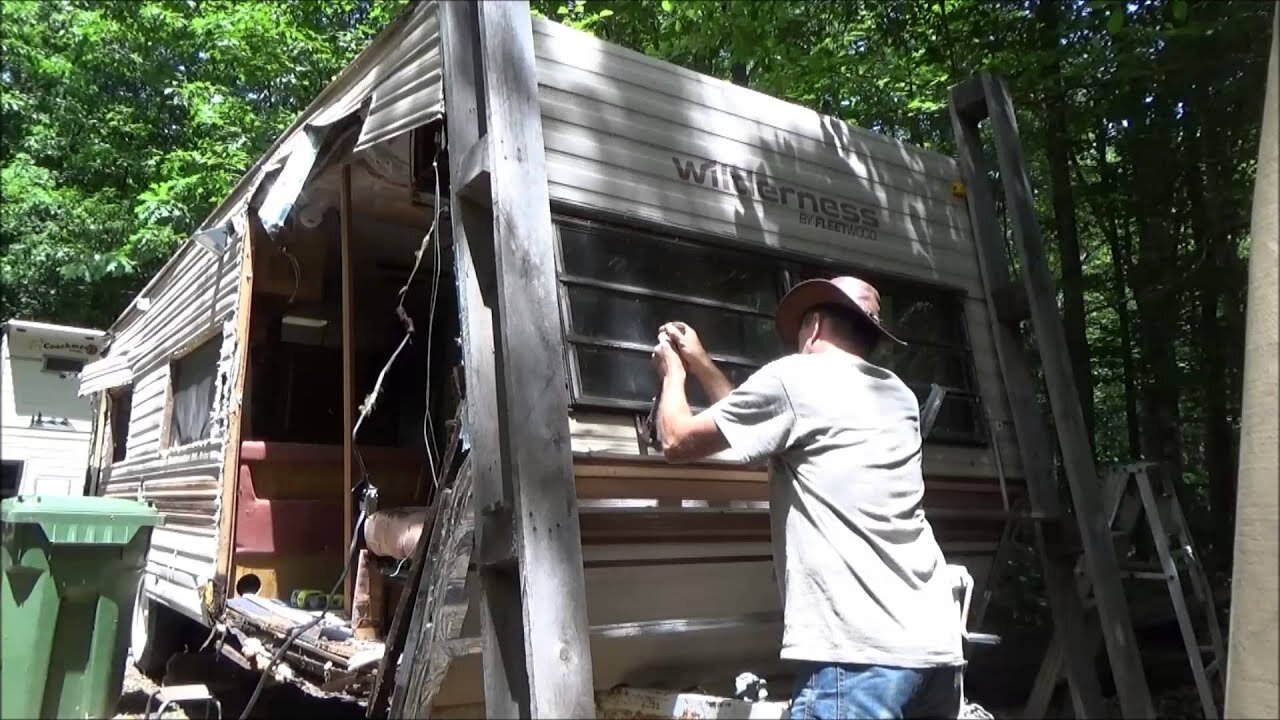 Demolishing My Camper To Use The Frame For A Tiny House