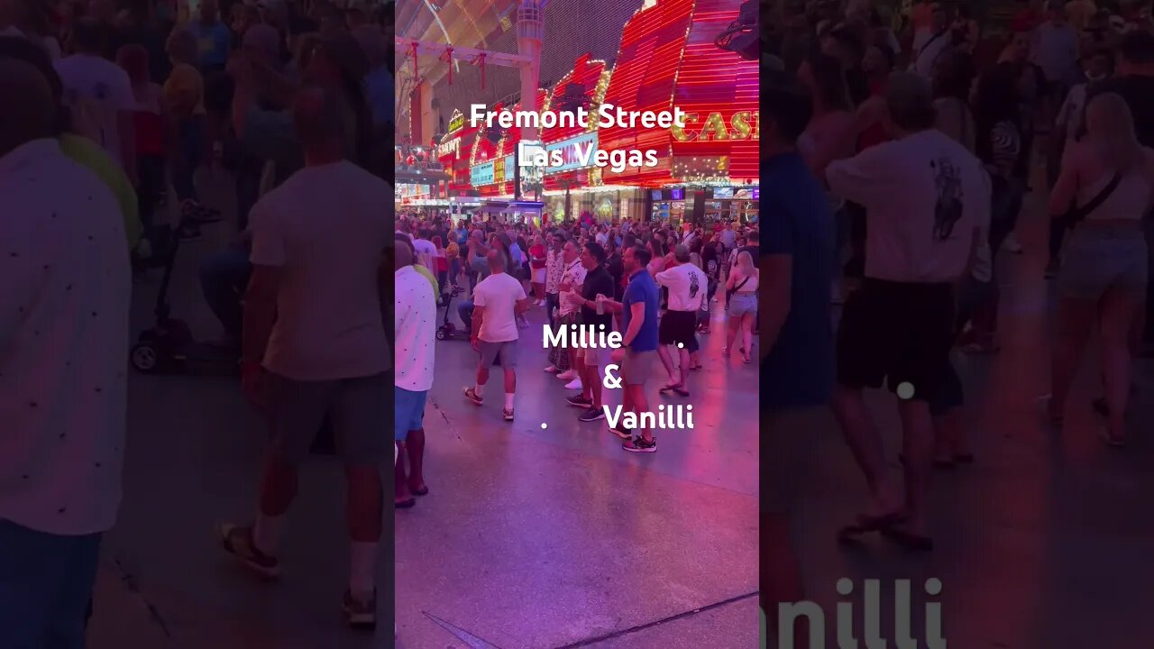 1988 Rob and Fab “Milli Vanilli” "Don’t Forget My Number". Las Vegas Fremont Street,, Dancers