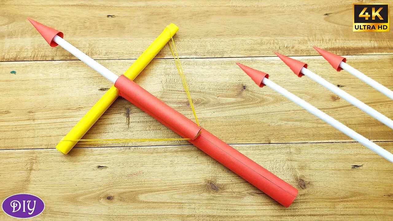 How to Make a Paper Crossbow | How to Make Paper Gun | Rubber Band Craft Ideas | Easy Paper Crafts
