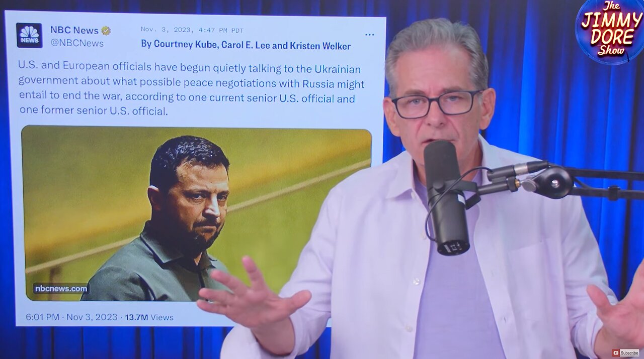 Jimmy Dore proven right, AGAIN, as U.S. tells Zelensky to negotiate peace with Russia