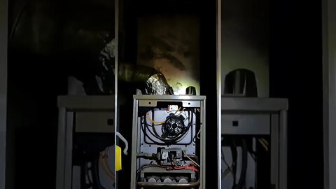 The gas company turned off this furnace.