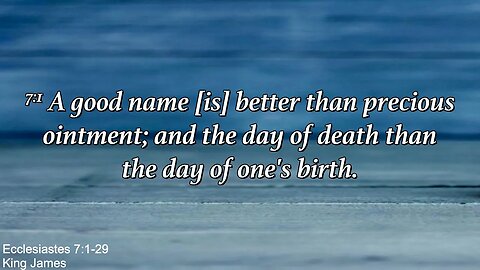 Sunday Evening, March 26 - A Good Name Is Better...