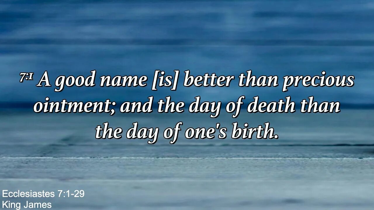 Sunday Evening, March 26 - A Good Name Is Better...