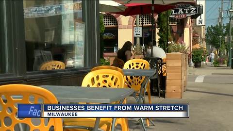 Milwaukee businesses benefit from warm weather