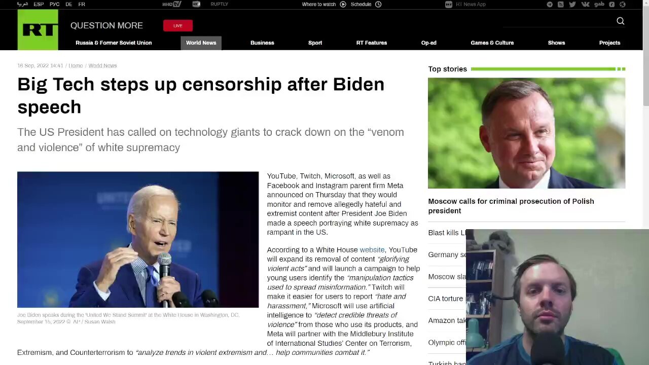 Big Tech steps up censorship after Biden speech