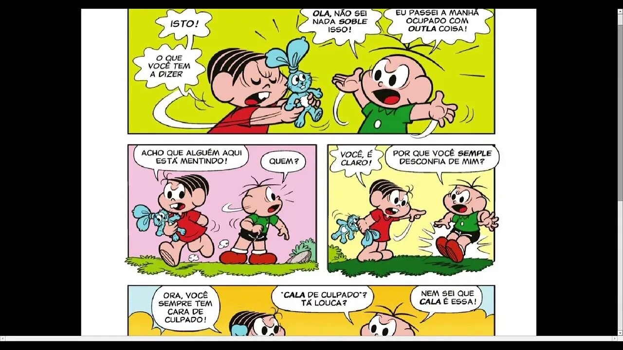 Cebolinha Em Cara De Culpado [Pause o Vídeo Caso Não Consiga Ler]