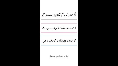 Learn pashto/ pashto Urdu bol chal/ pashto Urdu sentences/ how to learn pashto Urdu with us