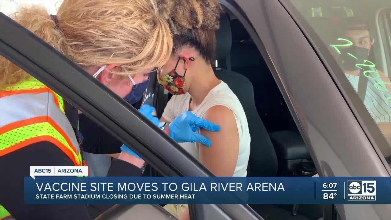 Vaccine site moves to Gila River Arena