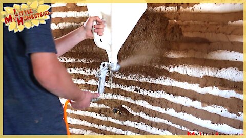 Fast Way to Cob Walls using a Hopper | Earthbag Construction | Weekly Peek Ep30