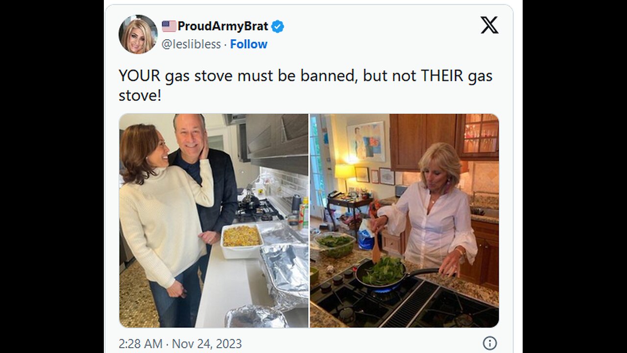 FRIDAY FUNNY - TOP NATIONAL PUBLIC SERVANTS SAY HAPPY THANKSGIVING WITH GAS STOVE PICS