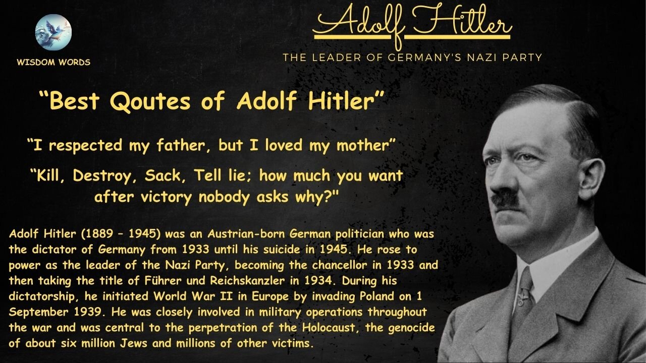 Unlock the Wisdom: Adolf Hitler Quotes Revealed | Adolf Hitler Quotes Explored | #hitlerquotes #WWS