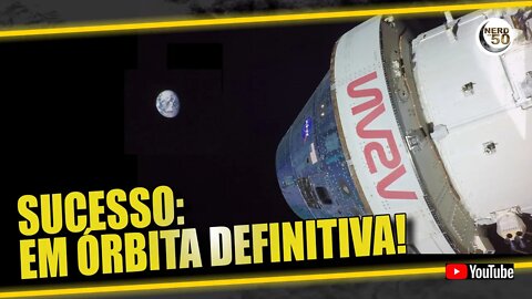 ARTEMIS 1 ATINGE SUA ORBITA FINAL COM SUCESSO