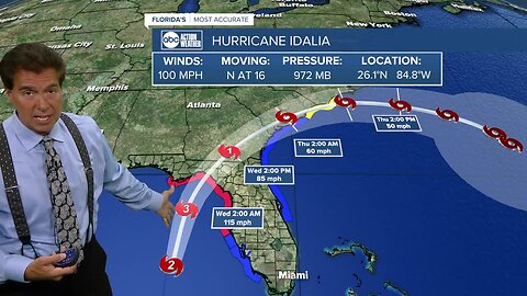 Idalia now Category 2; storm conditions expected Tuesday night into Wednesday