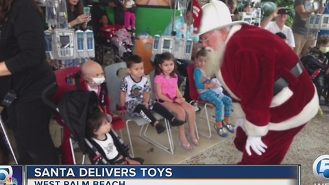 Santa delivers toys to hospitalized children in West Palm Beach