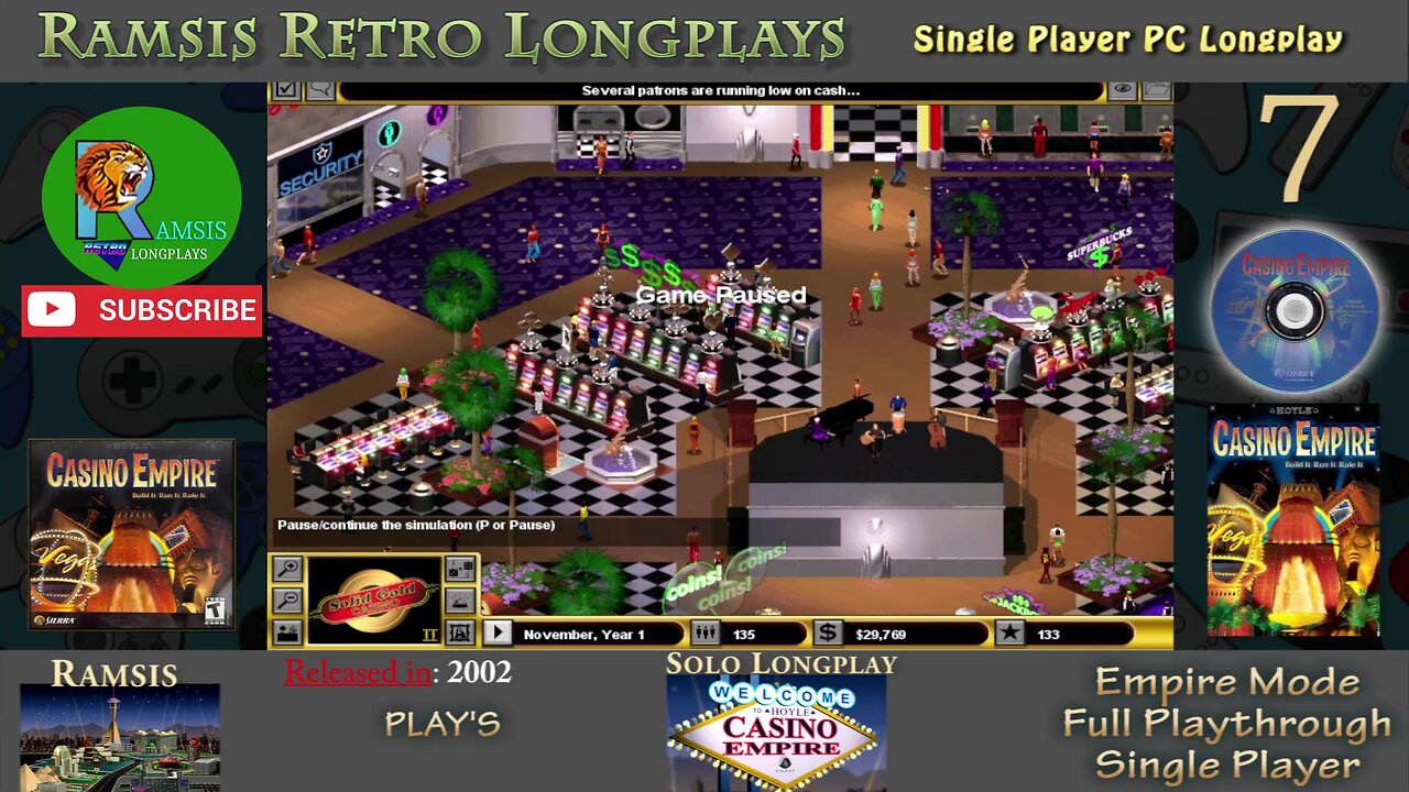 Hoyle Casino Empire | PC Game | 2002 | Casino #4 - Solid Gold | Episode #7 | Retro Longplay