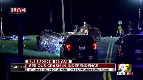 Serious crash involving 6 people in Independence