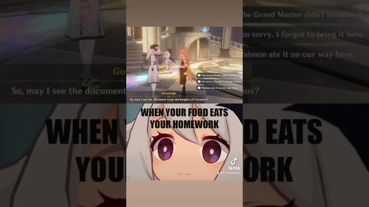 Yummy~ #Vtuber #ENVtuber #tiktok #anime #meme #genshin #genshinimpact #paimon #paimonemergencyfood