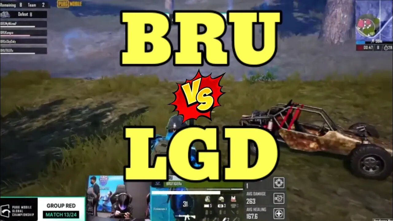 😱BRU vs LGD final battle too much fun in the end😱 #pmgc #pubgmobile #sergiogaming