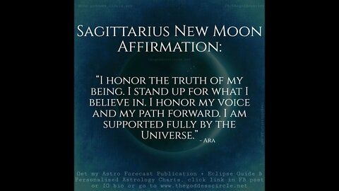 SAGITTARIUS NEW MOON AFFIRMATION