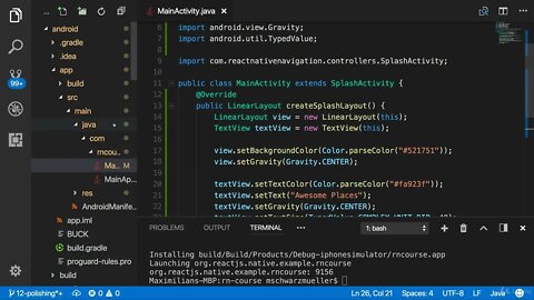 175 - Adding a Splash Screen | REACT NATIVE COURSE