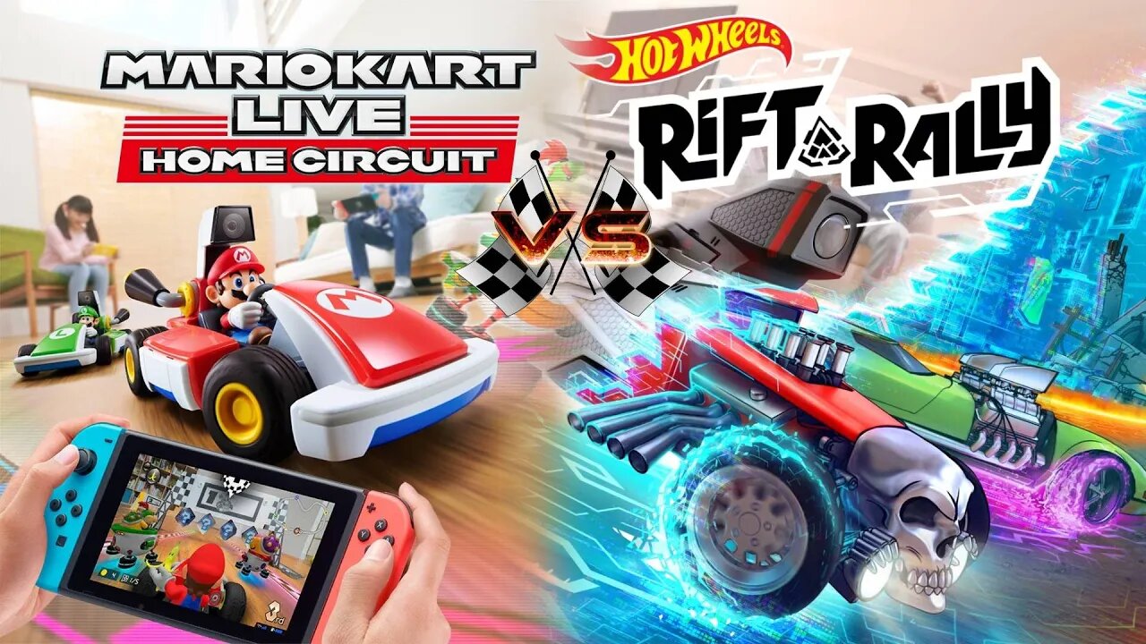 Mario Kart Live VS Hot Wheels Rift Rally!