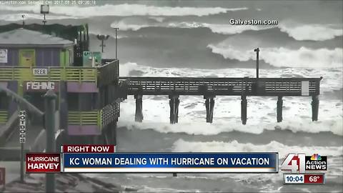 Woman visiting TX preparing for Hurricane Harvey