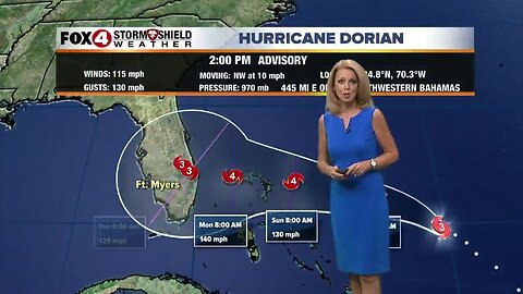 Dorian is a Cat. 3 and Expected to Grow Stronger