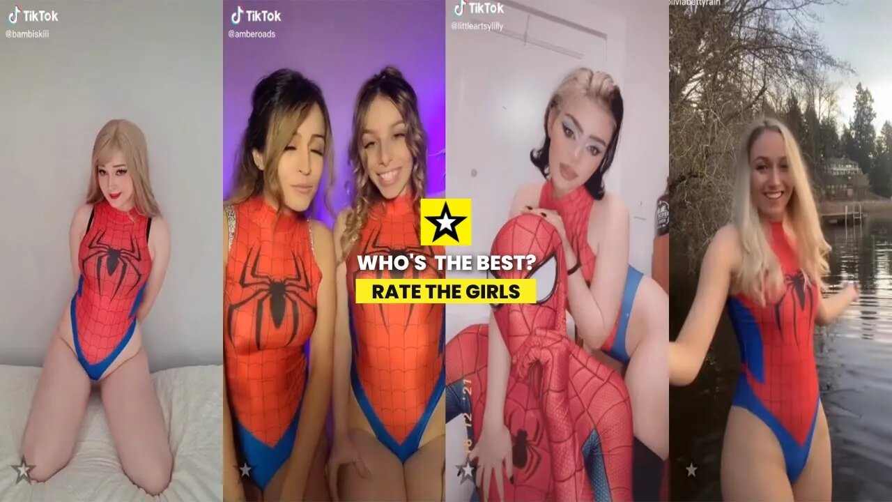 Rate the Girls: Best Spidergirl Spiderwoman Spiderman TikTok Cosplay Challenge #2 🕷💖
