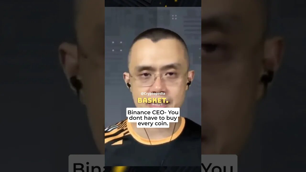 Binance CEO CZ You dont need to buy every crypto coin #cz #binance #crypto #cryptocurrency #newcoins
