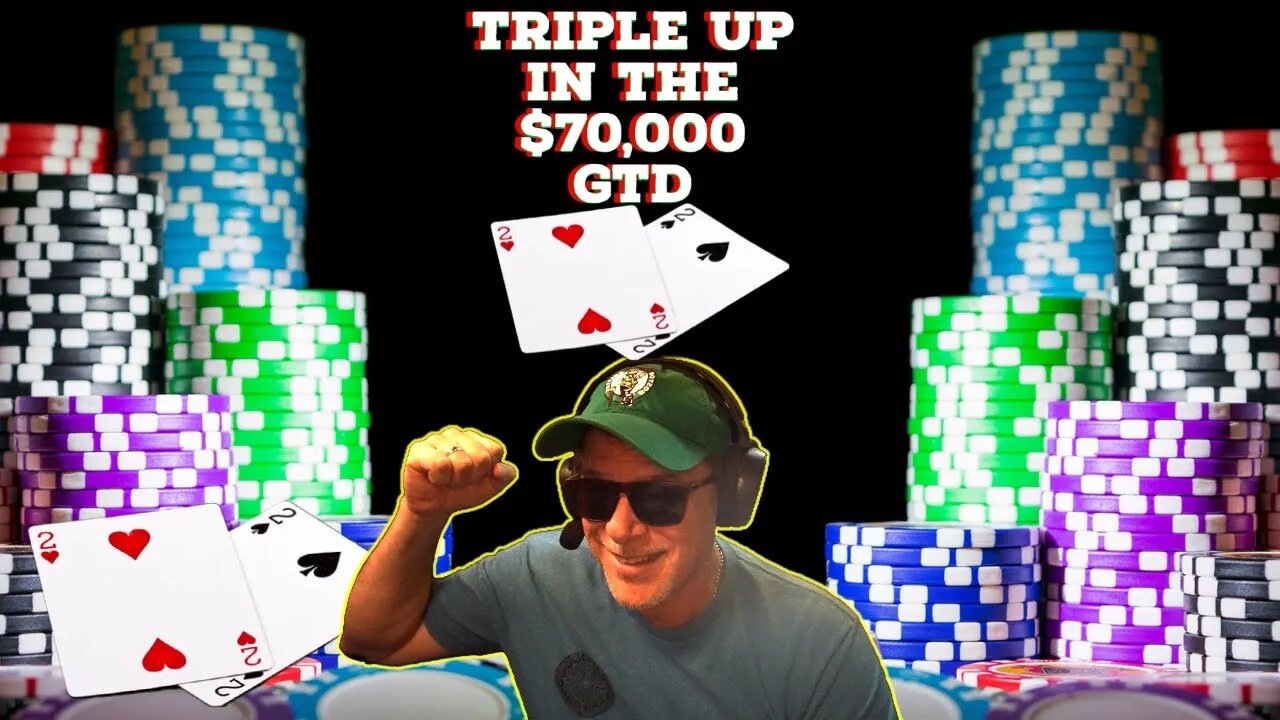 TRIPLE UP IN THE 70K GTD POKER TOURNAMENT Triple up in the 70K GTD: Poker Vlog highlights #SHORTS