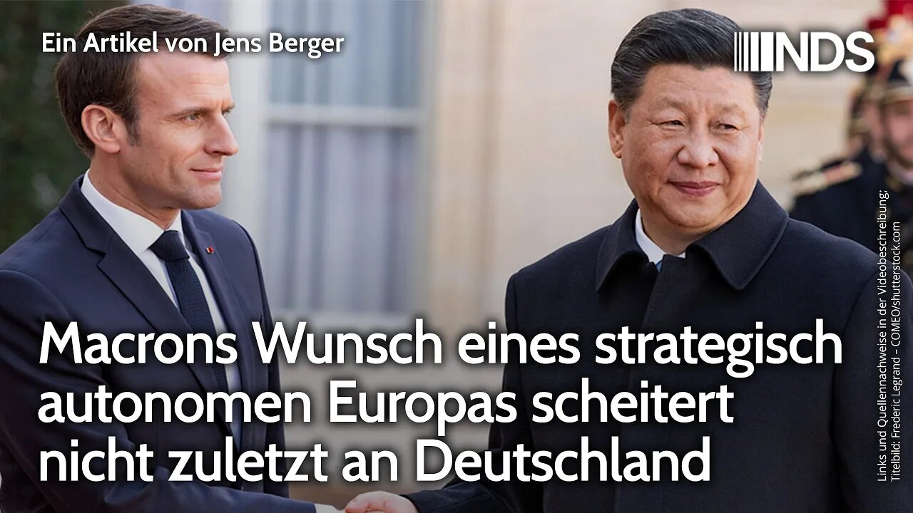 Macrons Wunsch eines strategisch autonomen Europas scheitert nicht zuletzt an Deutschland | NDS