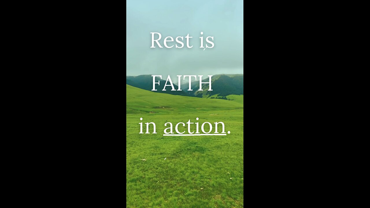Rest, Let Go, and Let God Move