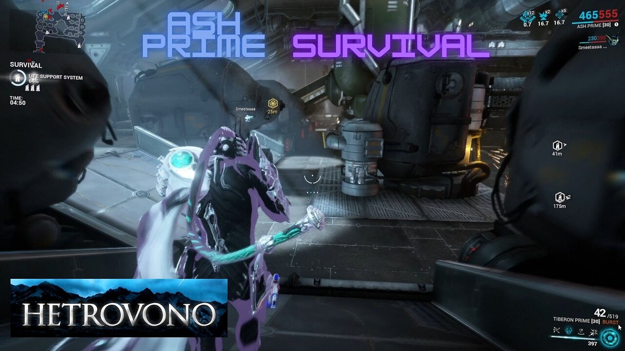 [Warframe] Ash Prime Survival Play