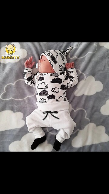 3 Pcs Newborn Baby Boys Clothes Set