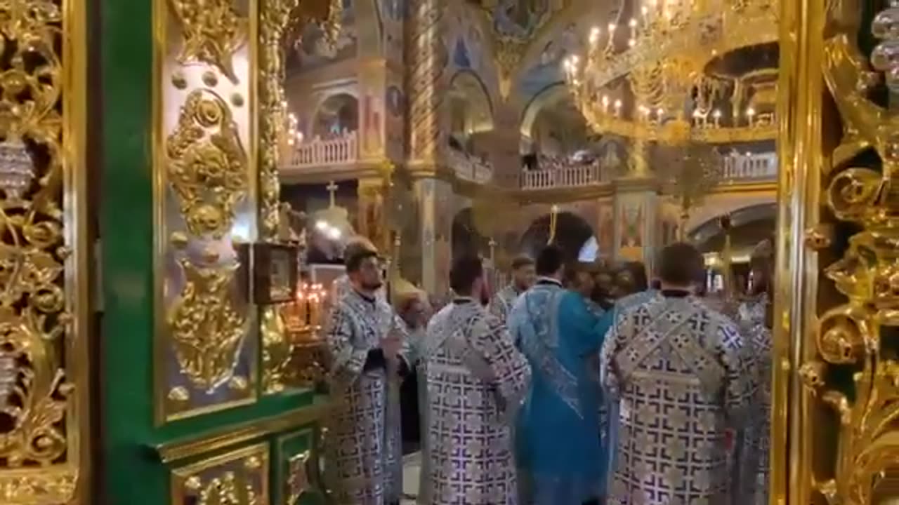 Ukrainian Orthodox Christians at the Lavra Caves on Aug. 5, 2023