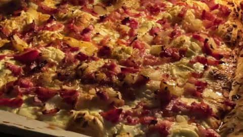 Flammkuchen Tarte Flambée French - German Pizza | Date Night Food Recipe