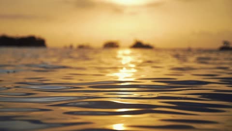 Sunset from water level view