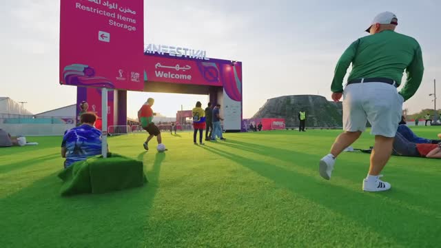 Fans across the world come together at the #FIFAFanFestival #Qatar2022