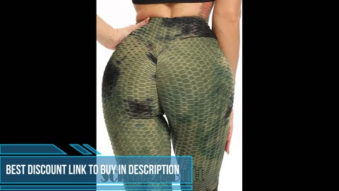 Women High Waisted Yoga Pants Workout Butt Lifting Scrunch Booty Tummy Control Anti Cellulite