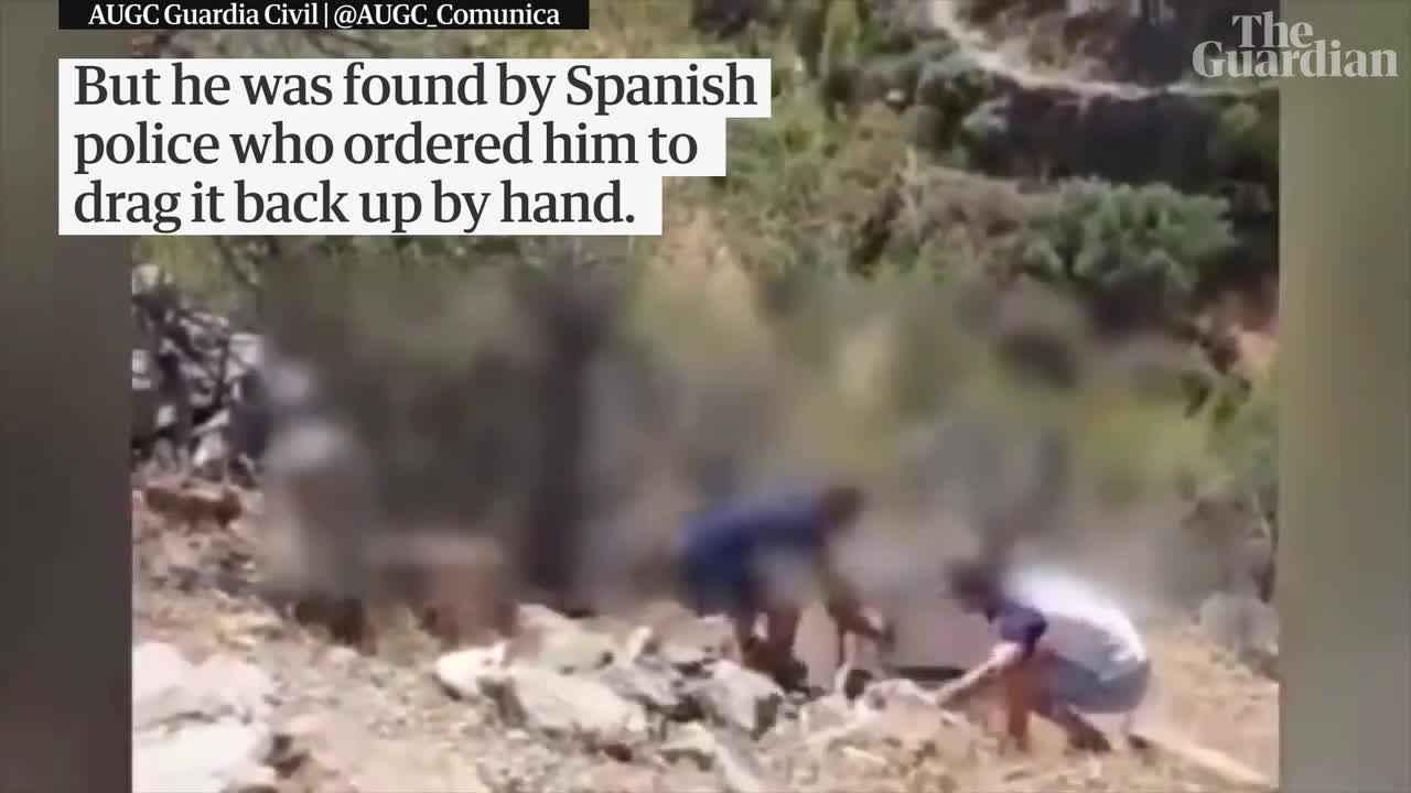 Spanish police order man who threw fridge off cliff to drag it back up