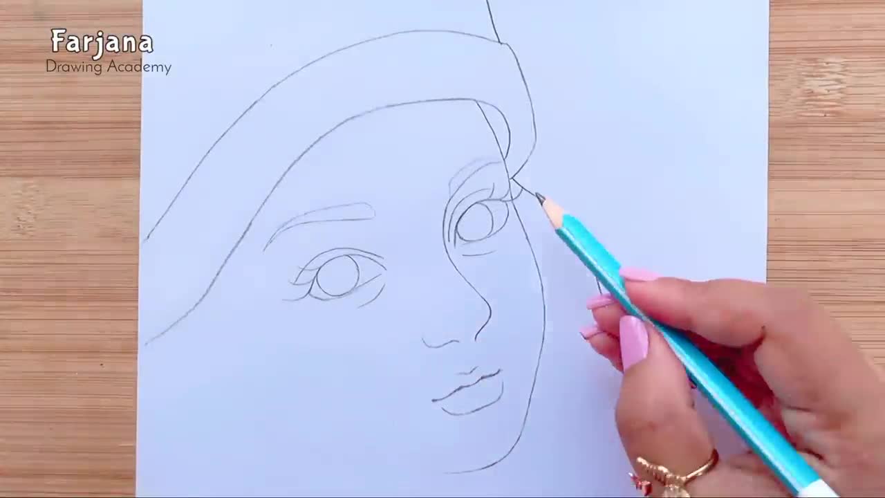 A Cute Face - Drawing Tutorial || How to draw a girl - Step by step || Pencil Sketch