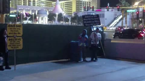 Police protected Preachers on the Las Vegas Strip, Nevada