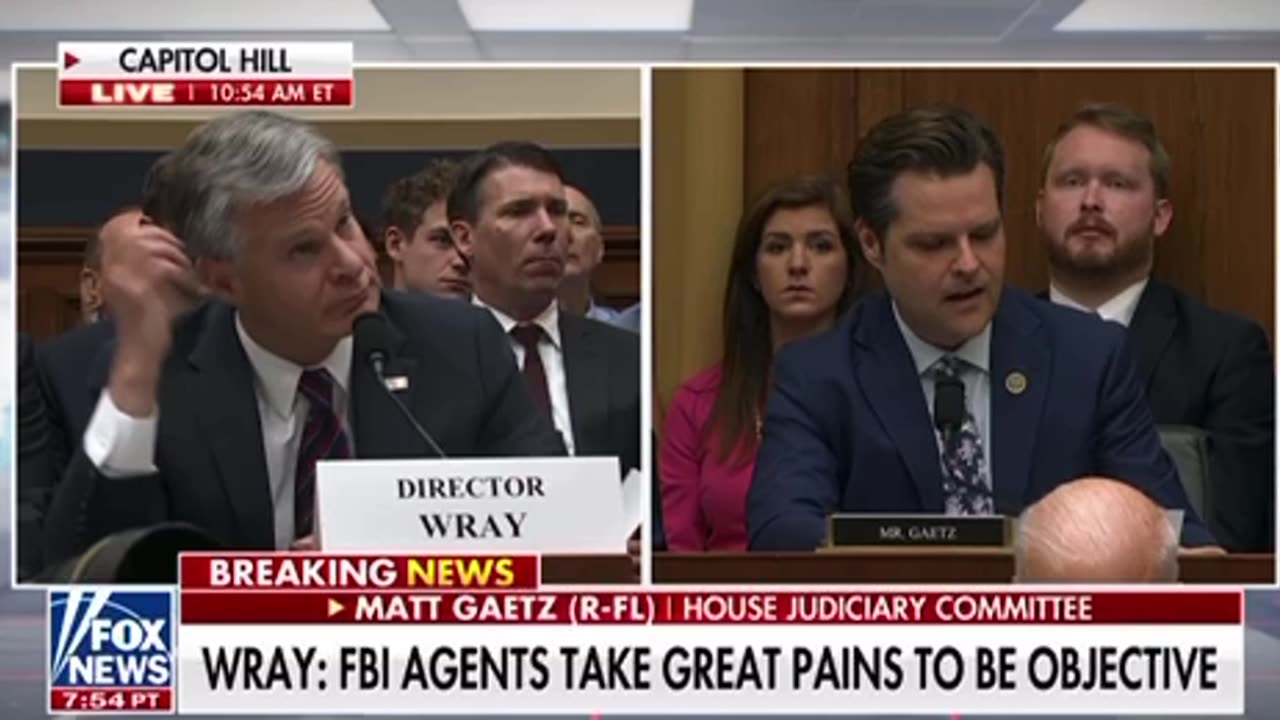 Wray Congressional Hearing Today | Gaetz