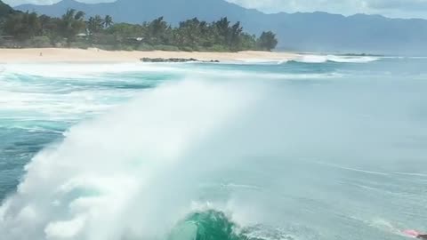 People Surfing on Big Waves