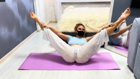 Mira Shards - YOGA DAY | Stretching in transparent pants 🤍