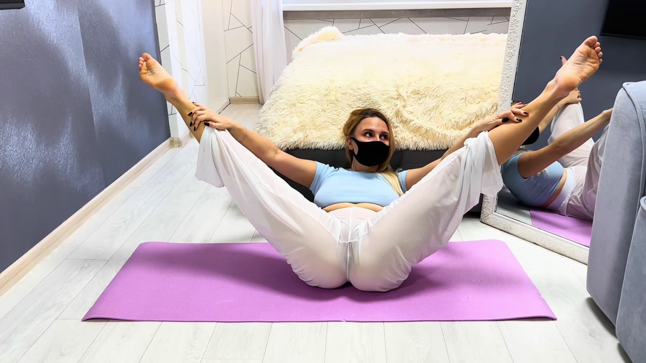 Mira Shards - YOGA DAY | Stretching in transparent pants 🤍