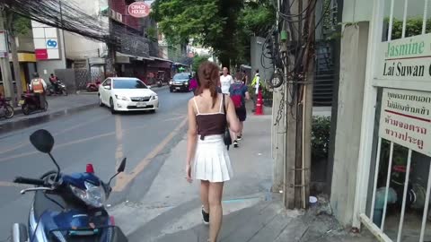 Popular night zone in Bangkok