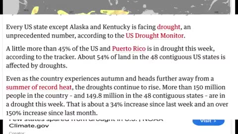 Nearly ALL US States Facing Drought